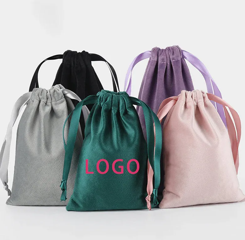 200 Pcs Custom Jewelry Pouch - Personalized Drawstring Pouch - Drawstring Bag Jewelry Bag With Logo - Jewellery Flannel Pouch Packaging Bulk