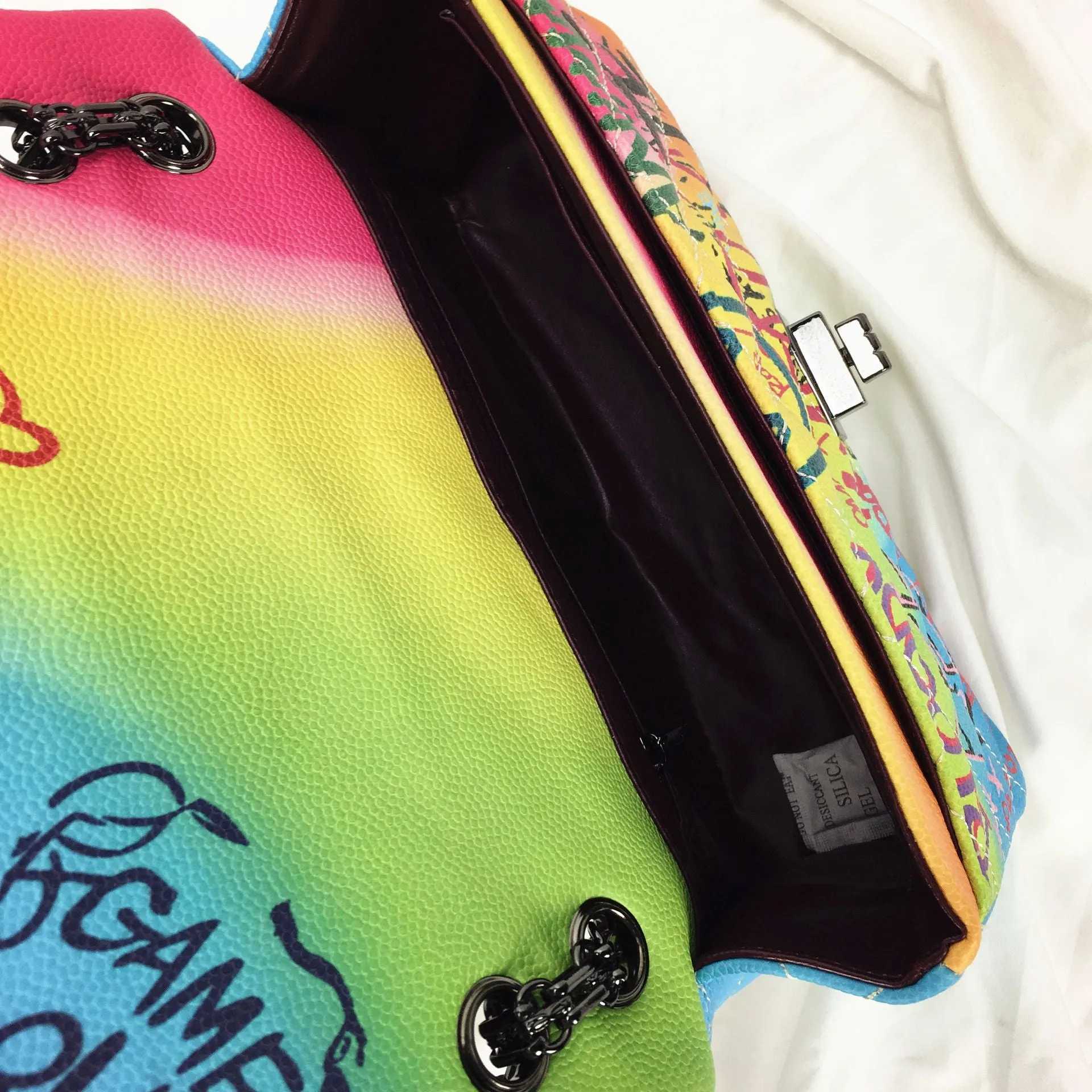 2019 new color graffiti printing shoulder bag fashion travel bag