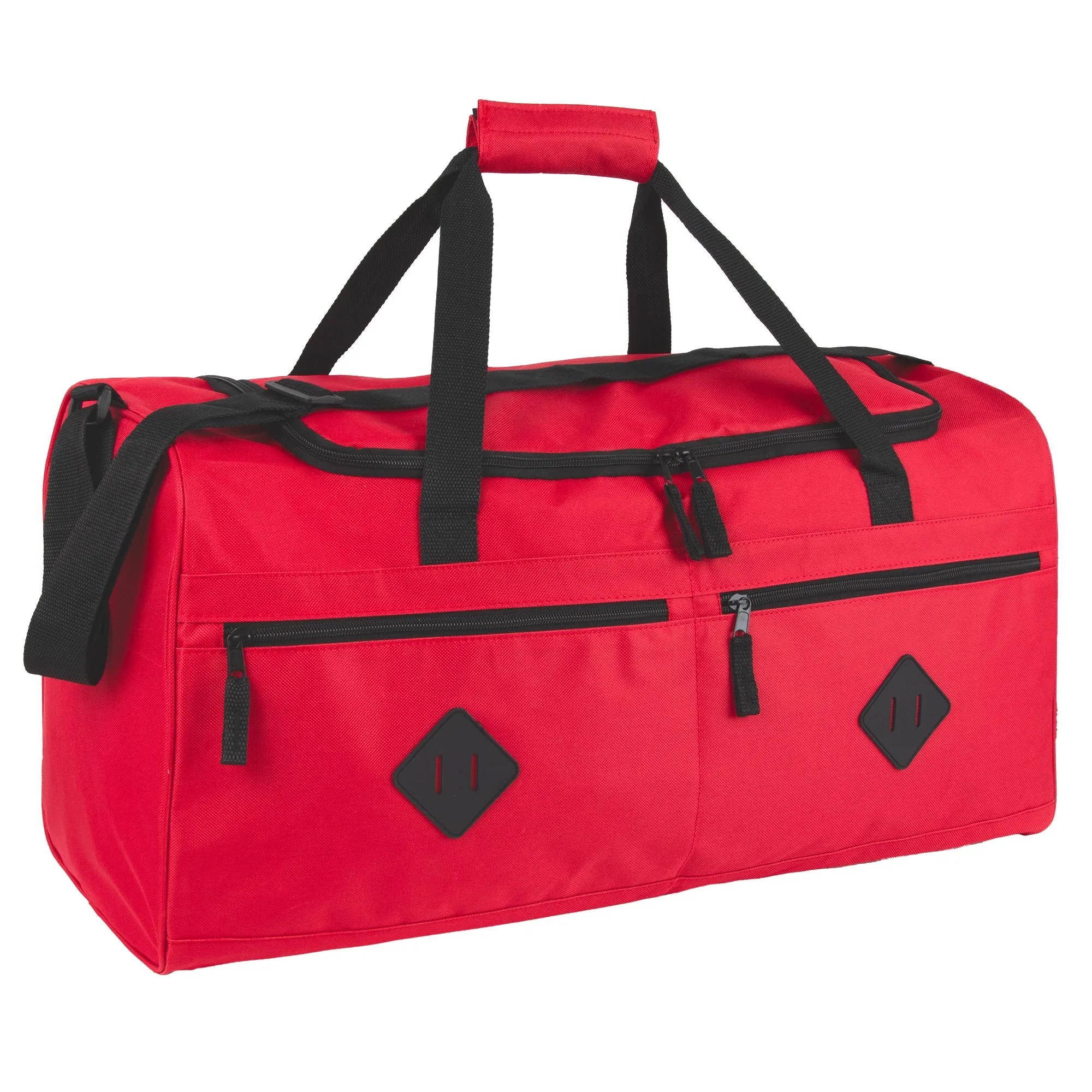 24 Inch Multi Pocket Duffle Bag - Solid Colors