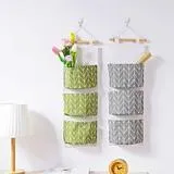 3 Grids Wall Hanging Storage Bag Organizer