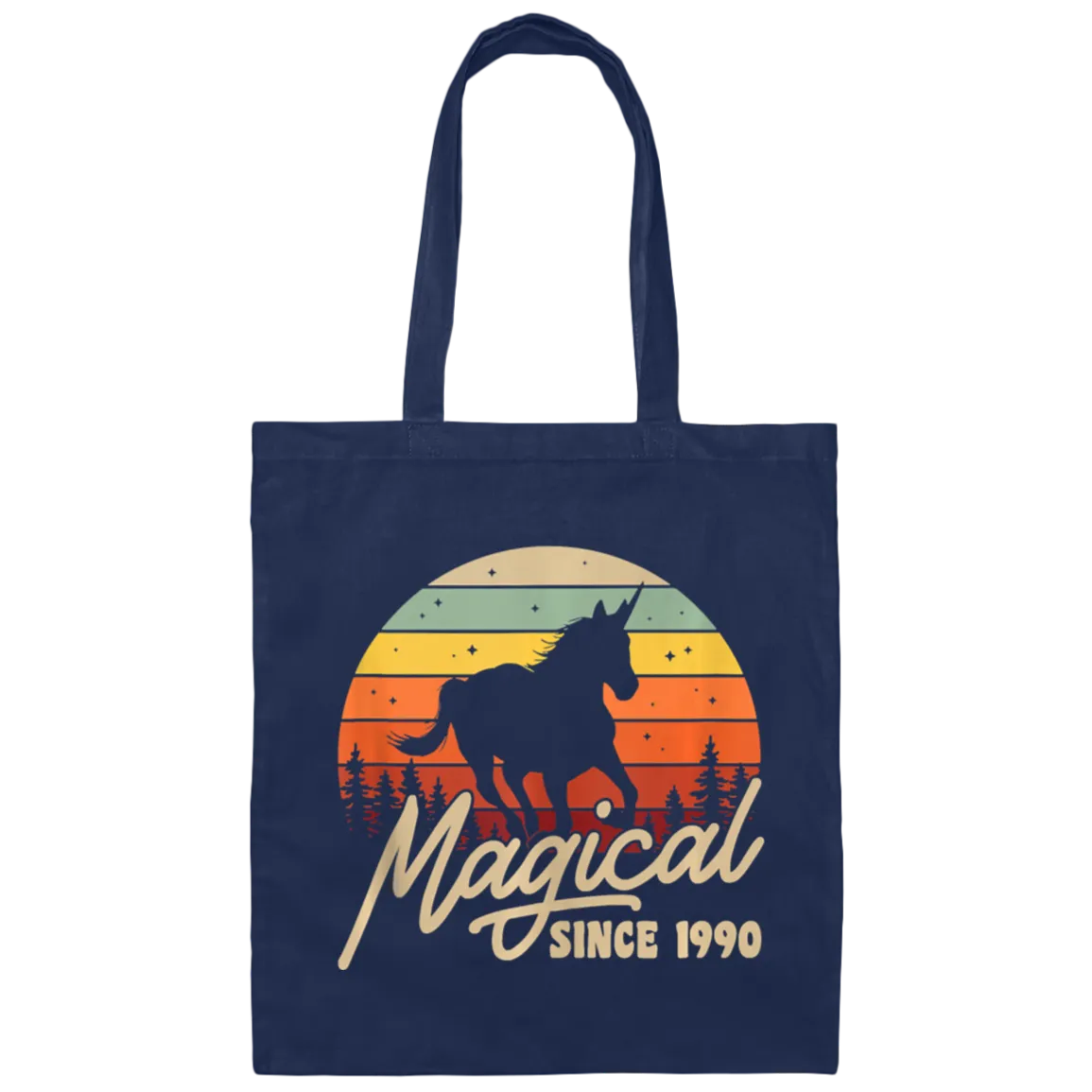 30th Birthday Gift Magical Since 1990, Vintage Birthday Gift Canvas Tote Bag