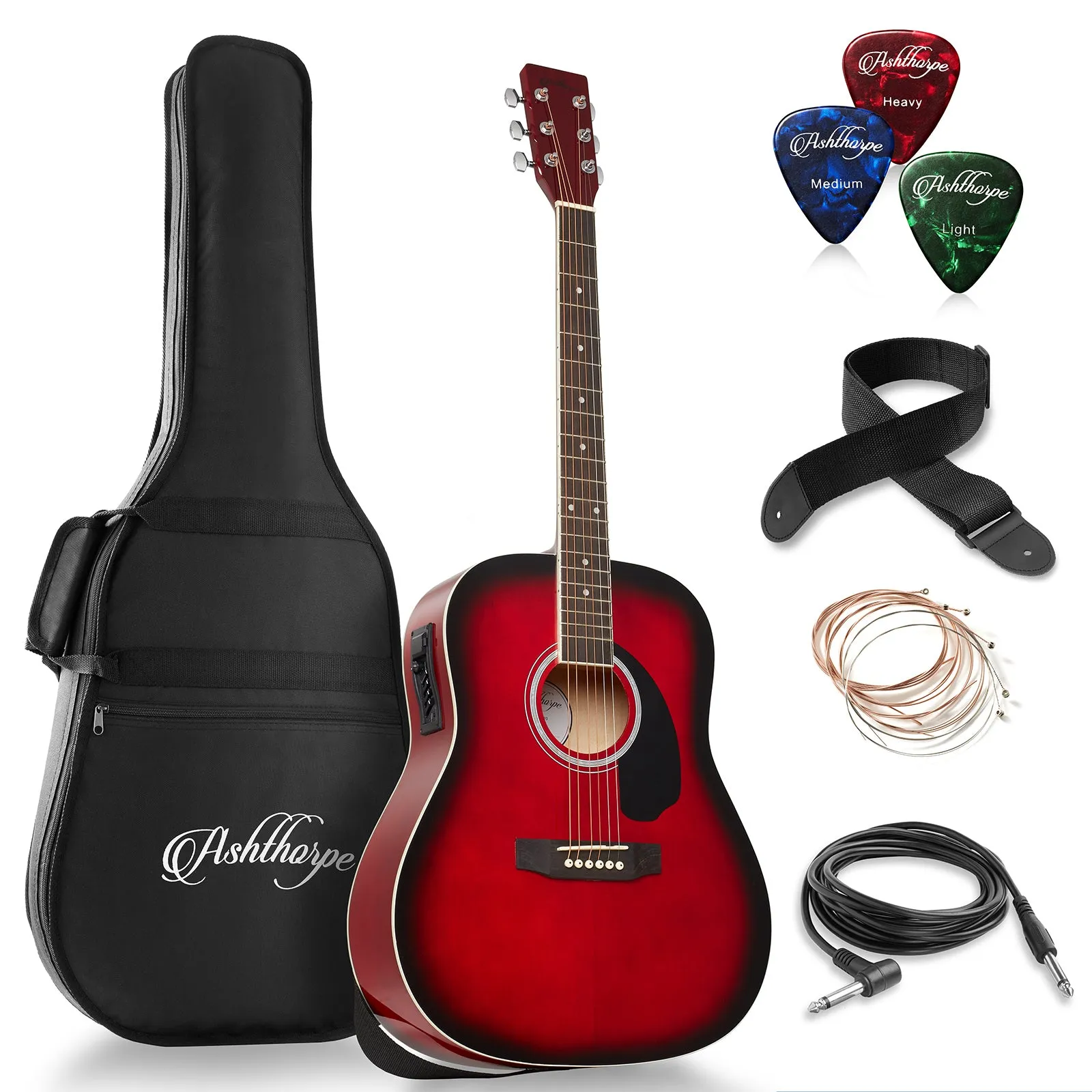 41-inch Dreadnought Acoustic-Electric Guitar Bundle