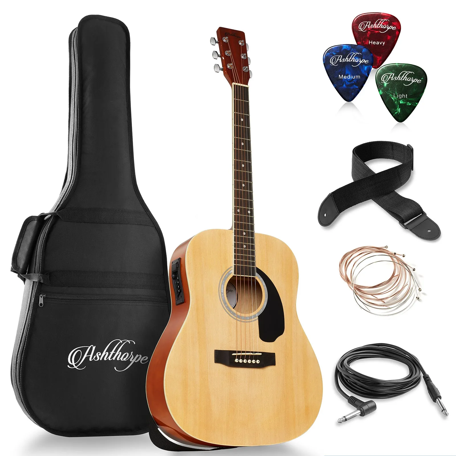 41-inch Dreadnought Acoustic-Electric Guitar Bundle