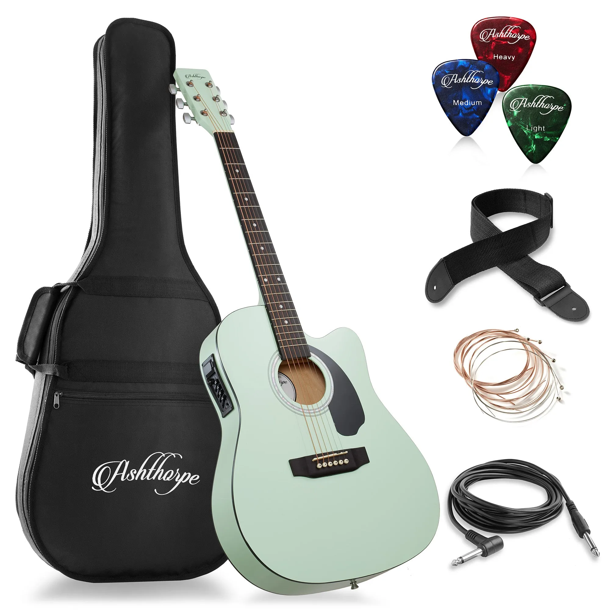 41-inch Thinline Cutaway Acoustic-Electric Guitar Bundle