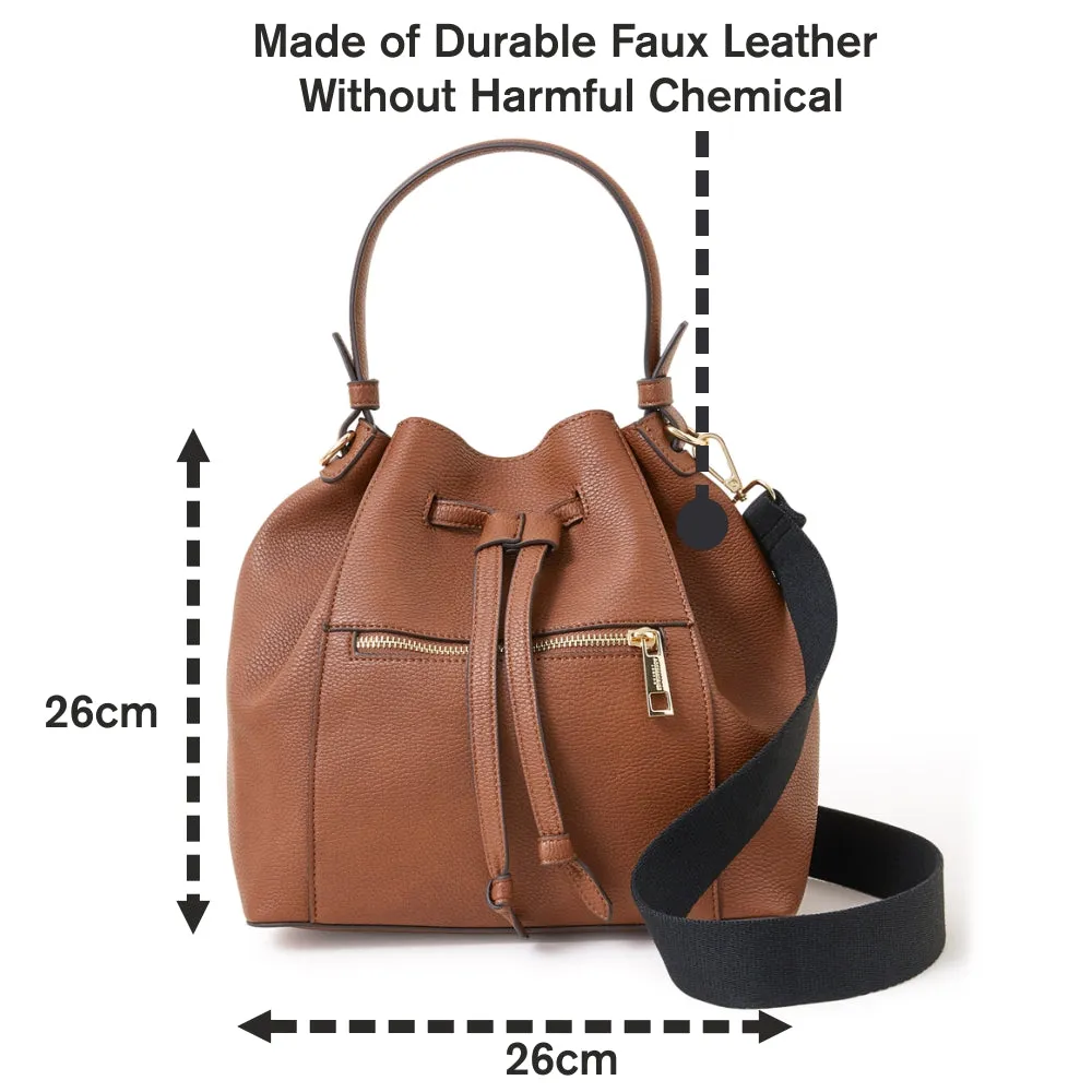 Accessorize London Tan Classic Duffle Bag