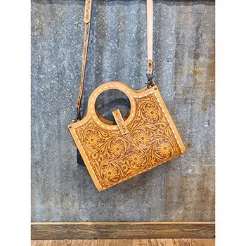 American Darling Natural Fully Tooled Purse