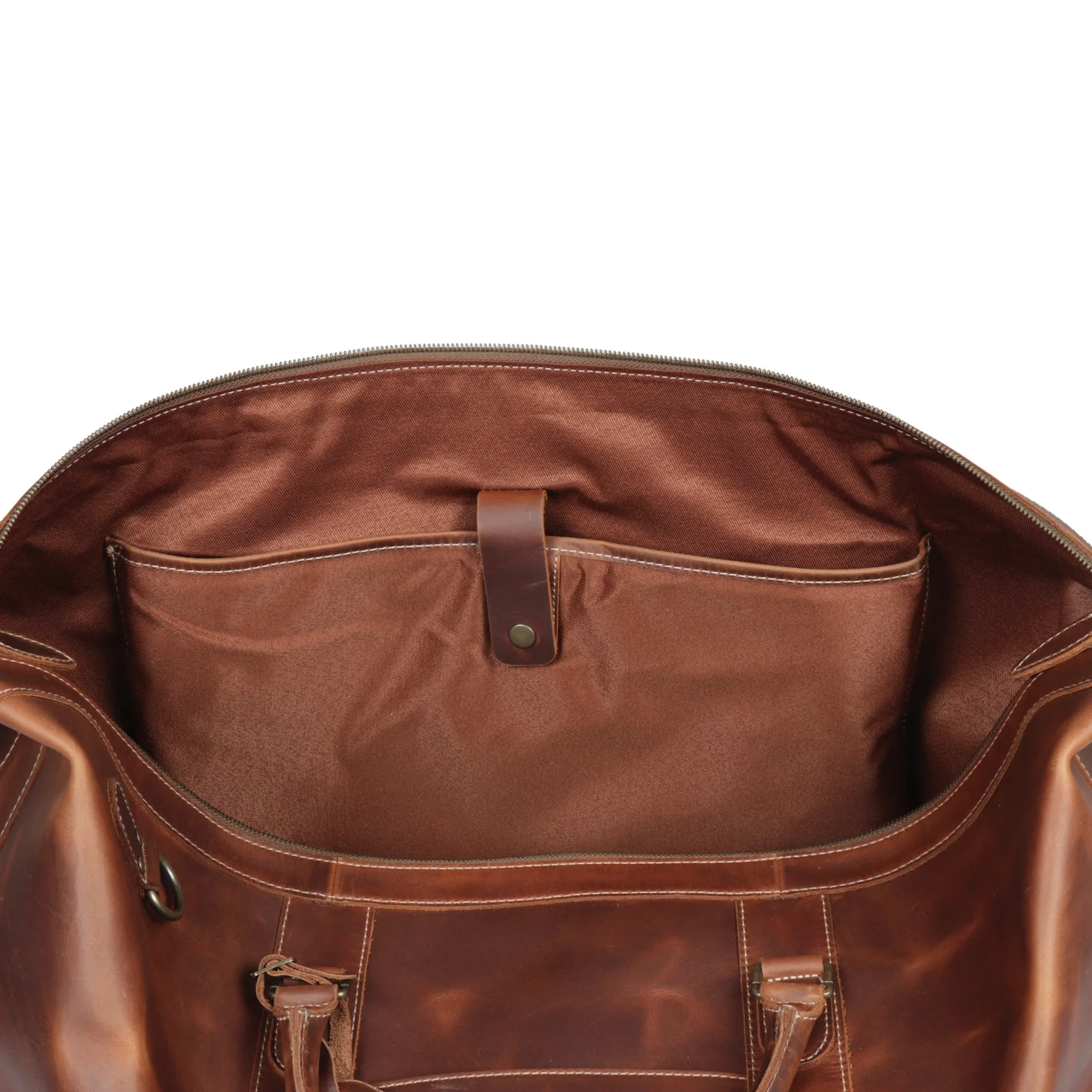 Avalanche Leather Weekender Duffle Bag