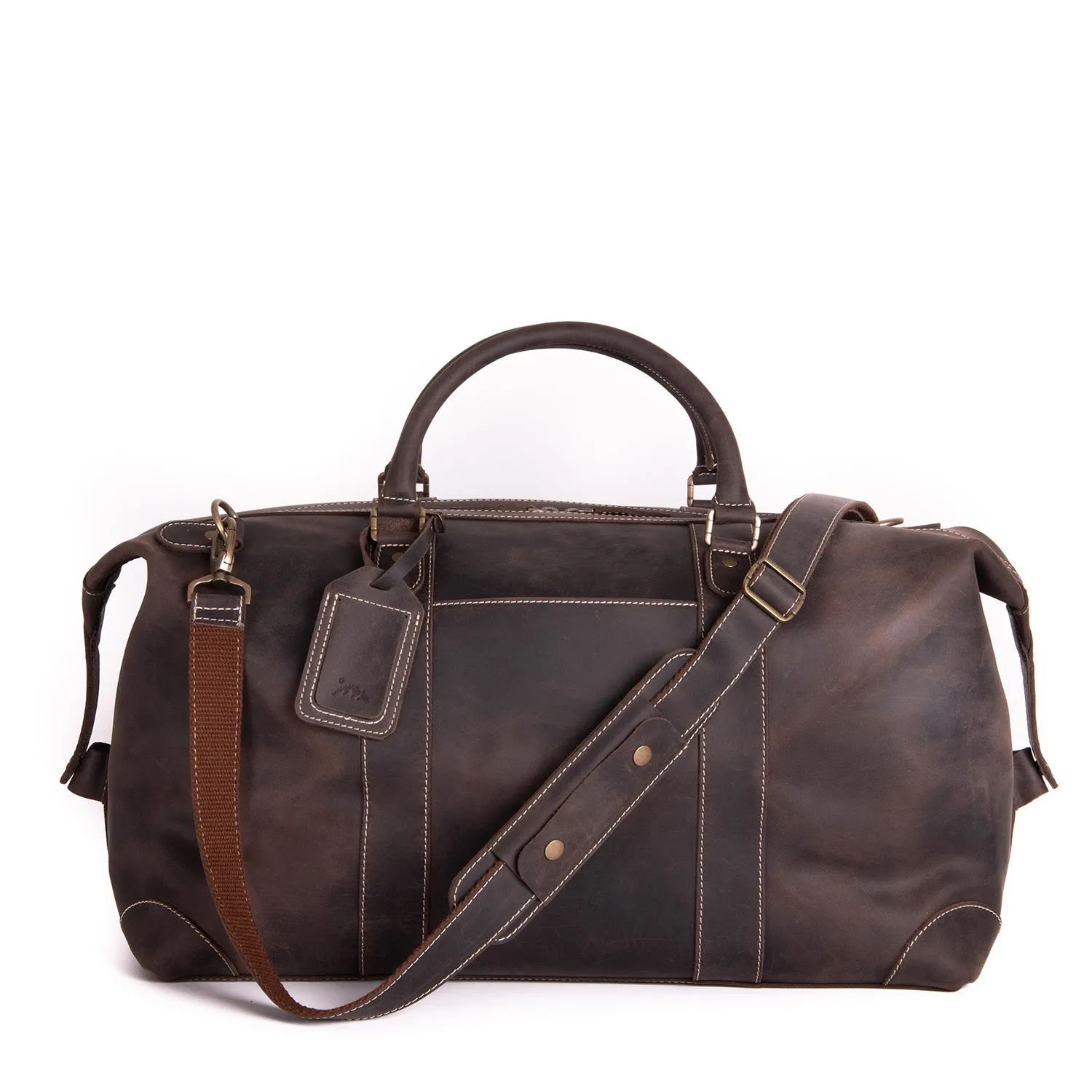 Avalanche Leather Weekender Duffle Bag