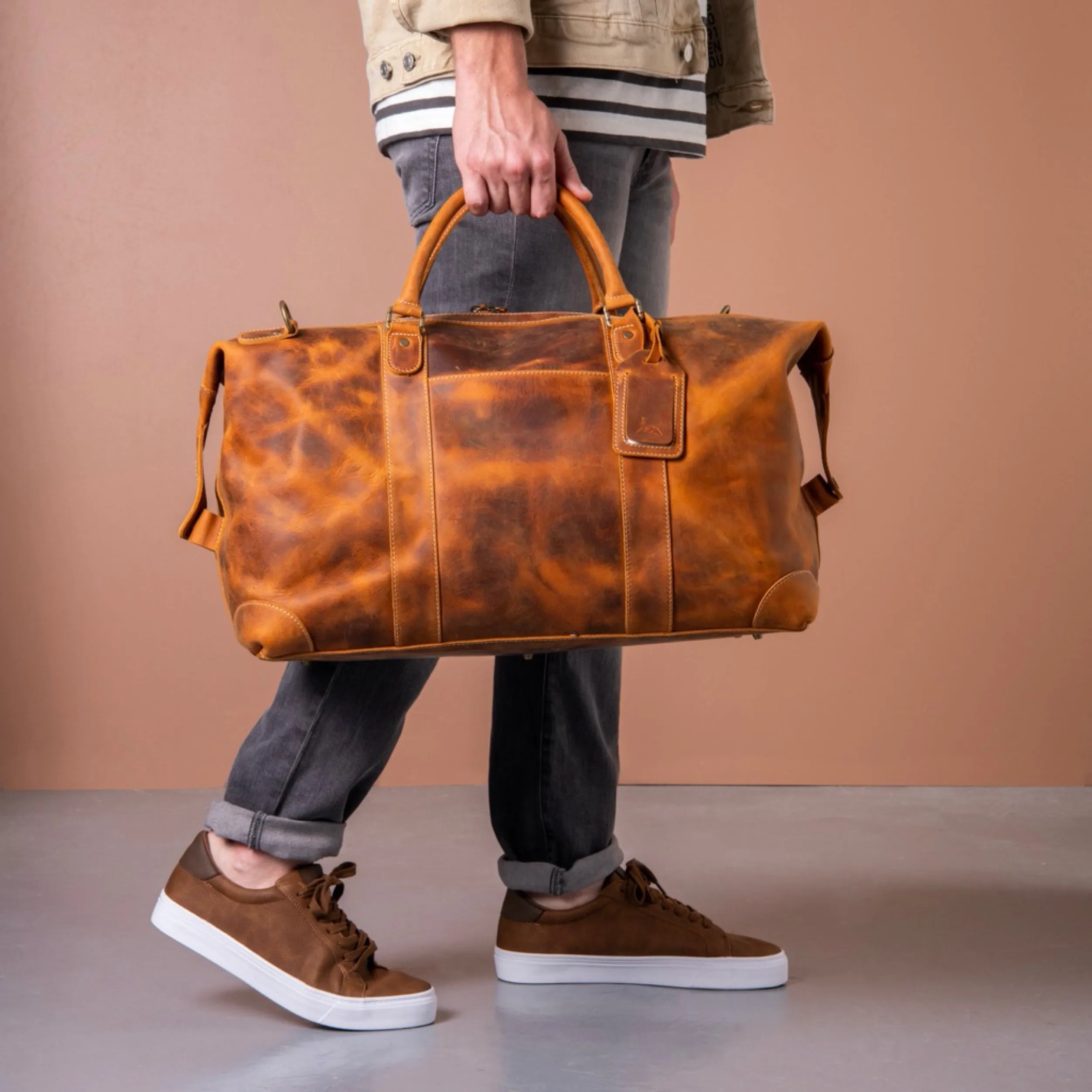 Avalanche Leather Weekender Duffle Bag