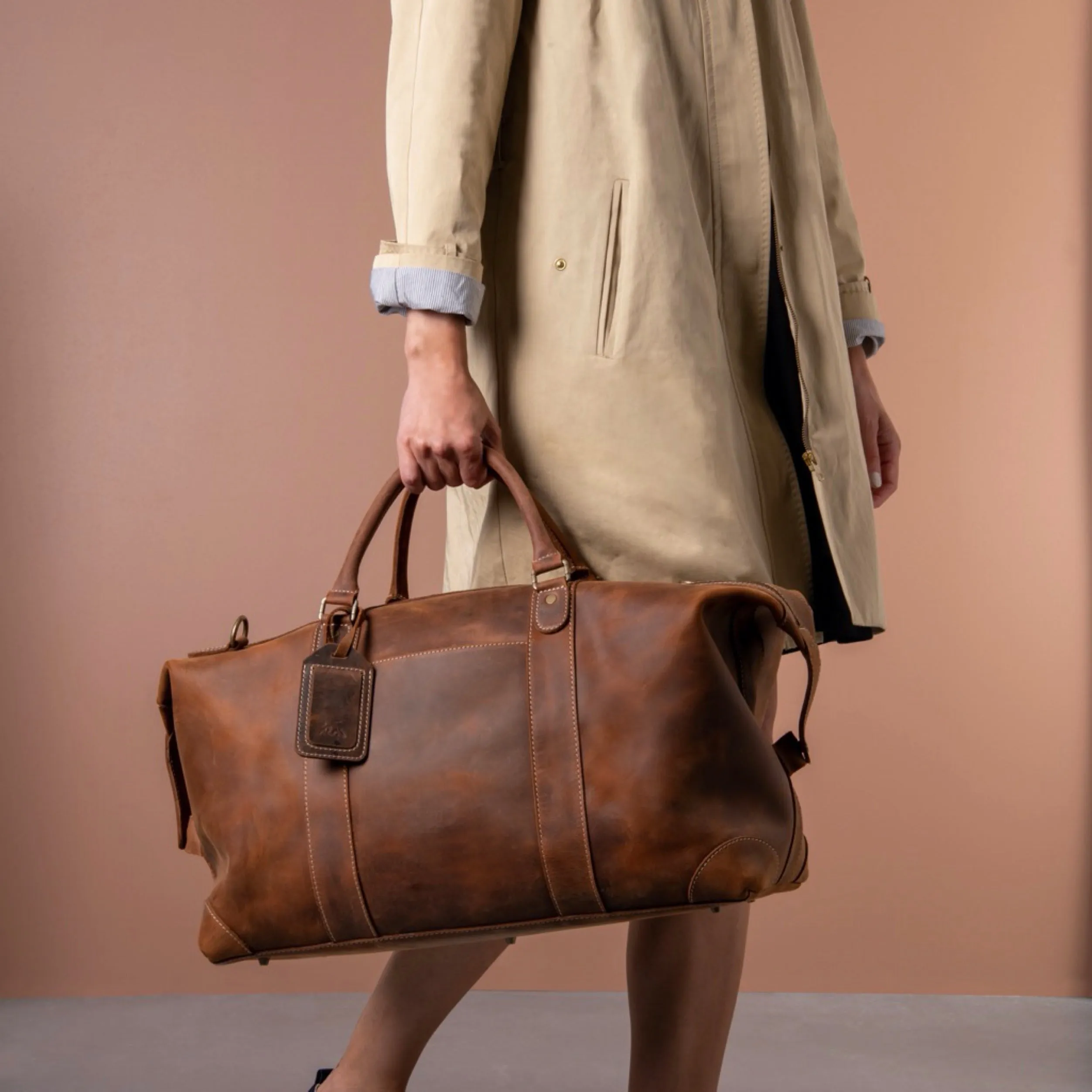 Avalanche Leather Weekender Duffle Bag