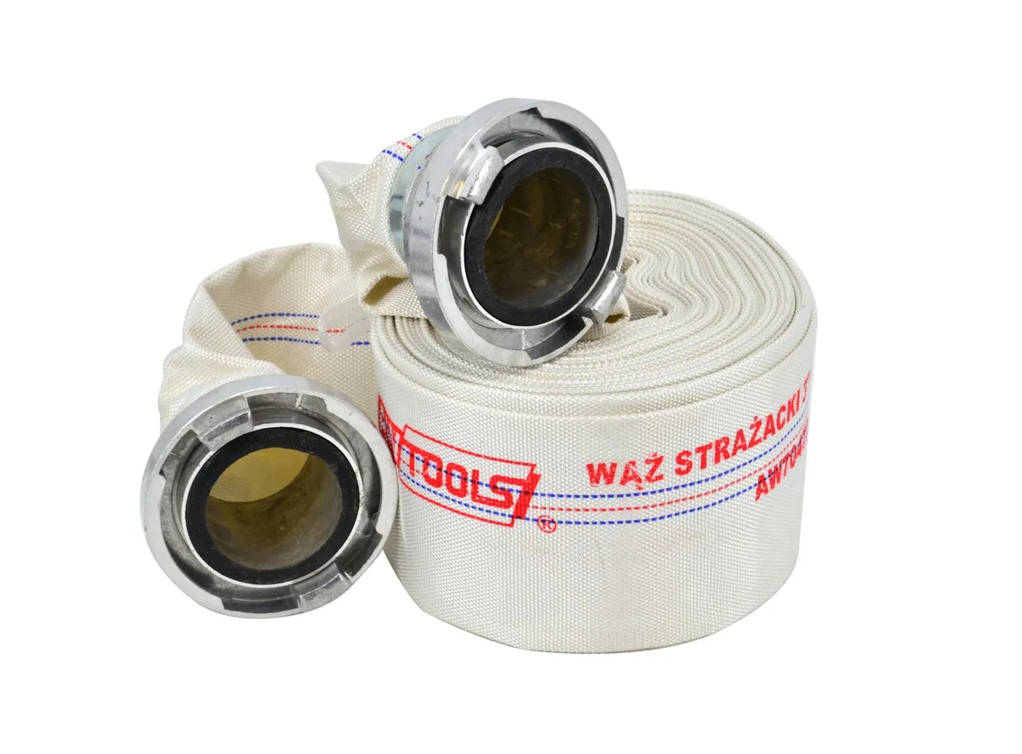 Awtools Water Hose 3" X 25M 8 Bar Firefighter Hose With Fittings