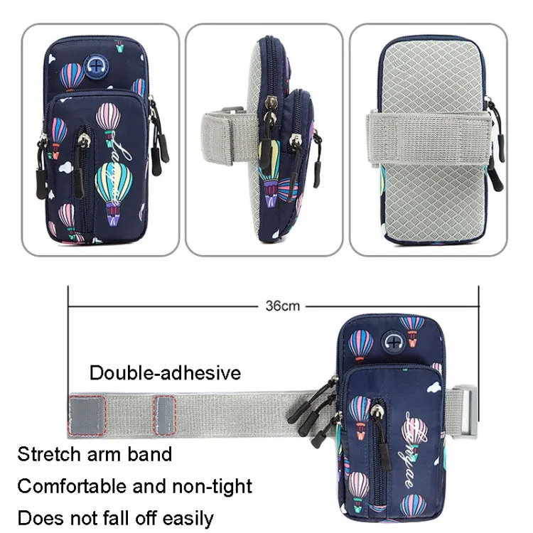 B089 Small Outdoor Sports Mobile Phone Arm Bag Riding Mountaineering Fitness Mobile Phone Case(Dark Blue)