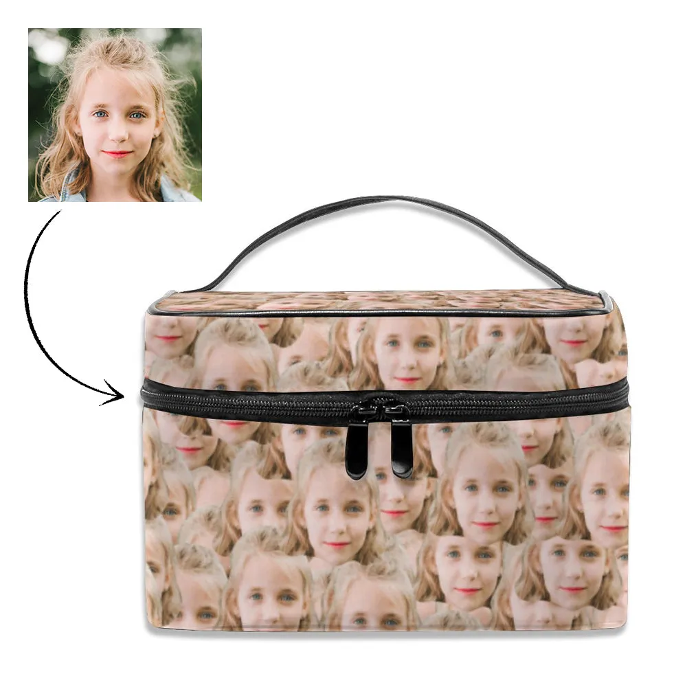 Back To School Gifts Personalized Mash Face Storage Bag,  Photo Cosmetic bag