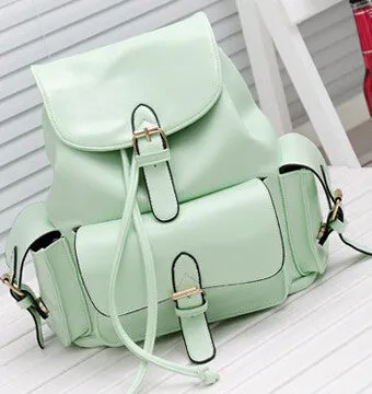 bag brand new fashion PU leather travel women backpack College school bag female mochila feminina bolsos de mujer