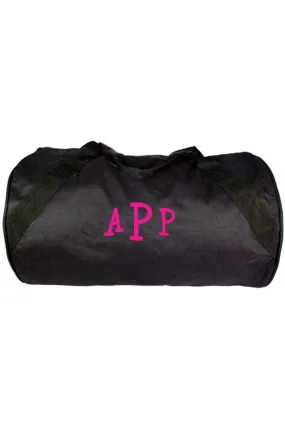 Black Barrel-Sided Duffle Bag 18"