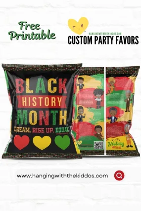 Black History Month Chip Bag