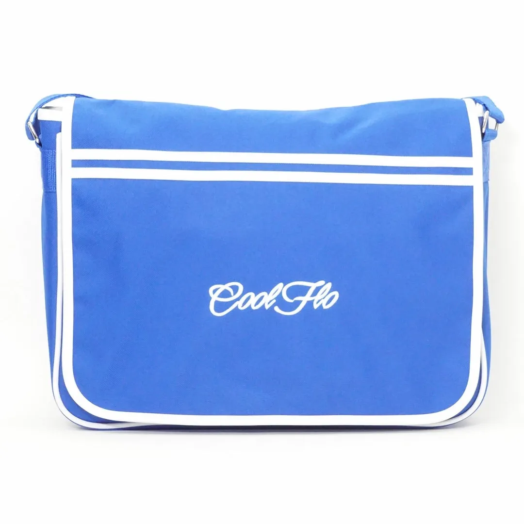 Blue & White Retro Messenger Bag