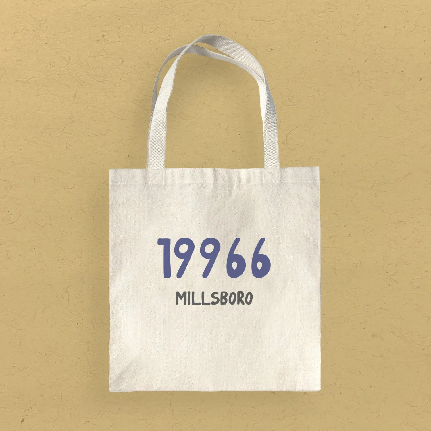 Blue Zip Code and City - Canvas Tote Bag