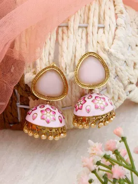 Blush Shesha Meenakari Jhumkis