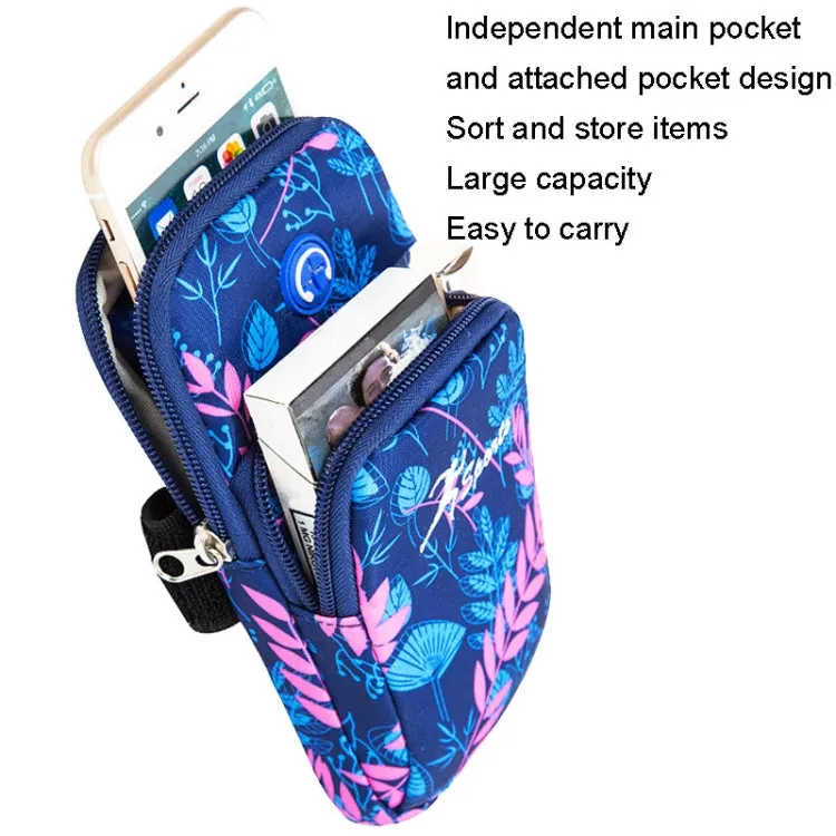 BO28 Running Mobile Phone Arm Bag Outdoor Wrist Bag(Blue)