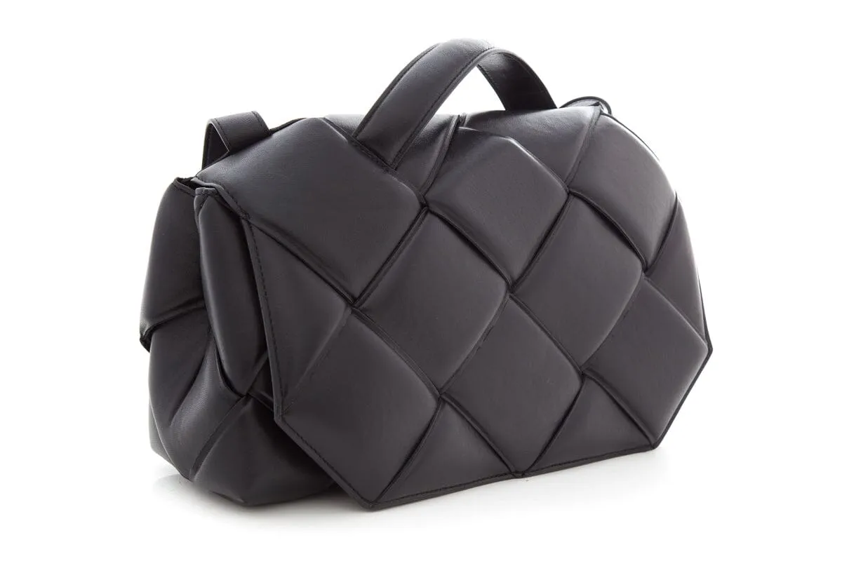 Bottega Veneta Black Woven Napa Cross-Body