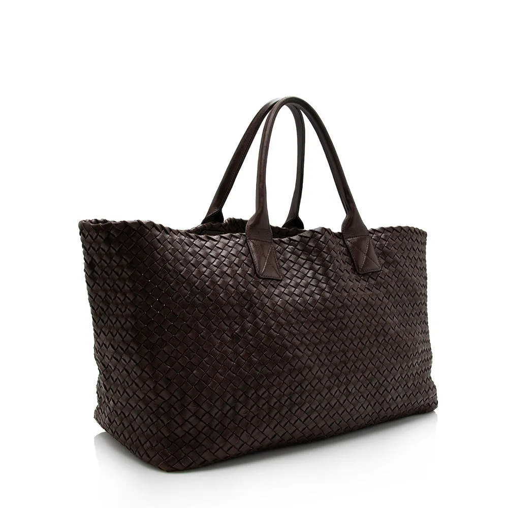 Bottega Veneta Intrecciato Nappa Cabat Tote (SHF-15605)