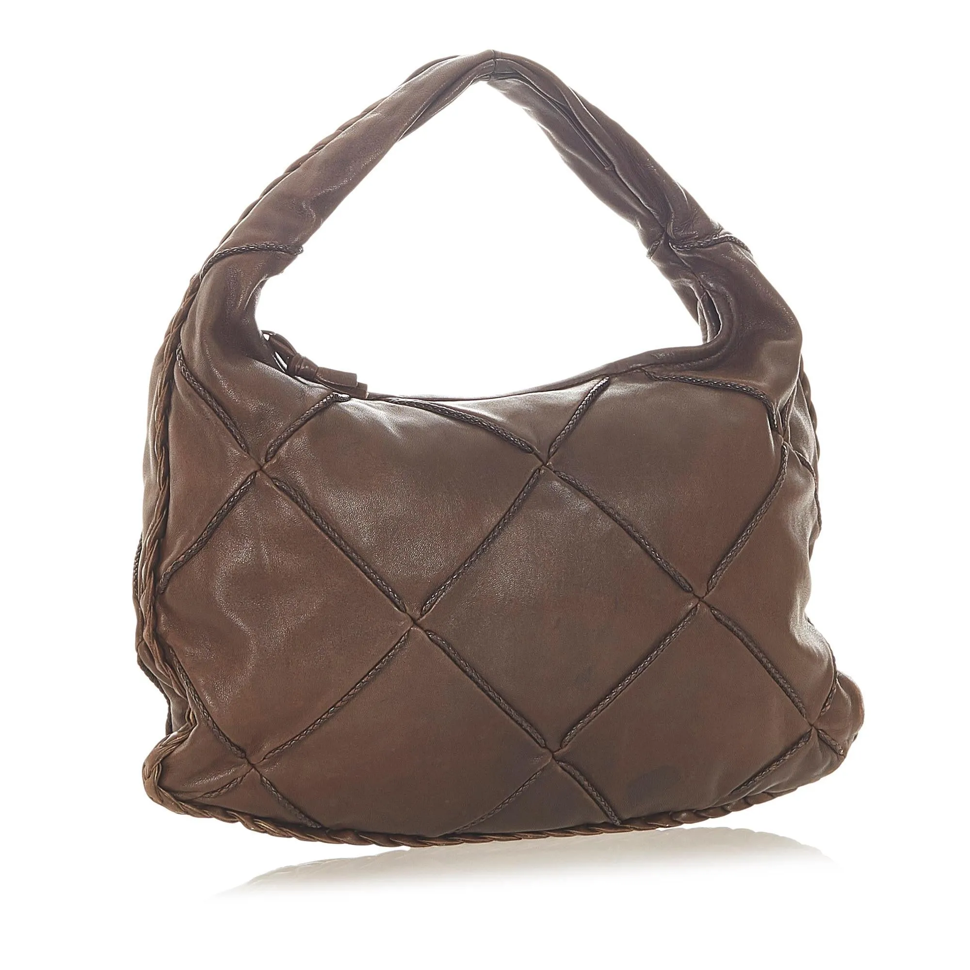 Bottega Veneta Leather Hobo Bag (SHG-20086)