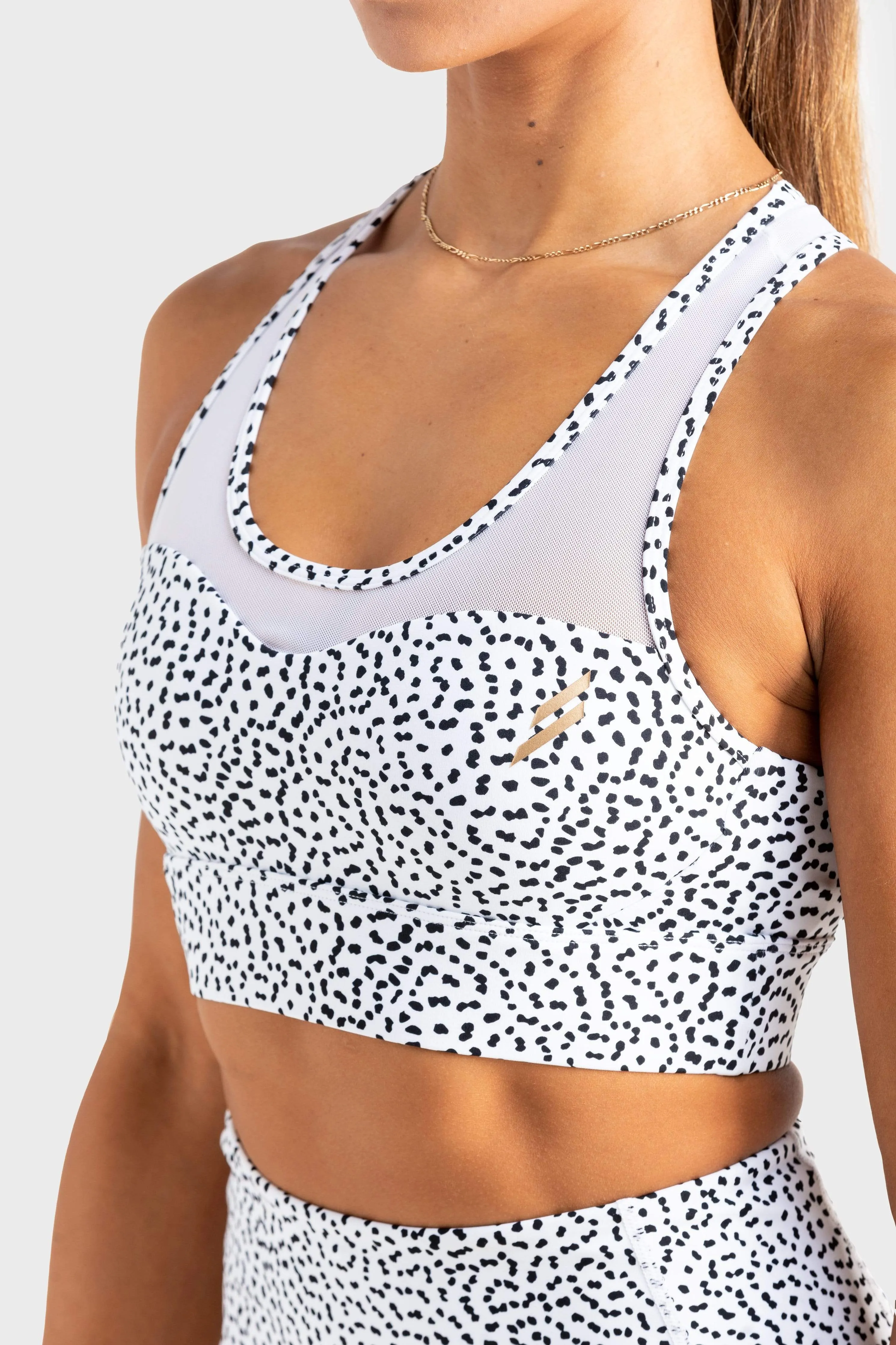 Breeze Mesh Crop - White Speckle