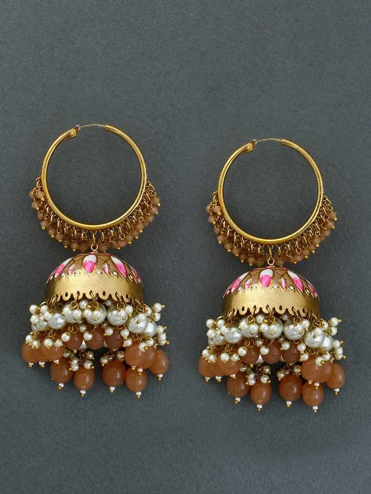 Brown Rajamani Jhumkis