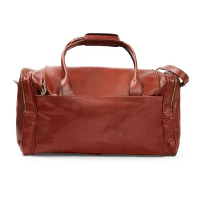 Burrows & Hare Italian Leather Weekend Bag - Tan