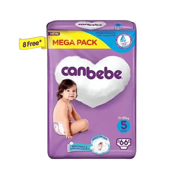 CANBEBE DIAPERS JUNIOR 5 - 66 DIAPERS