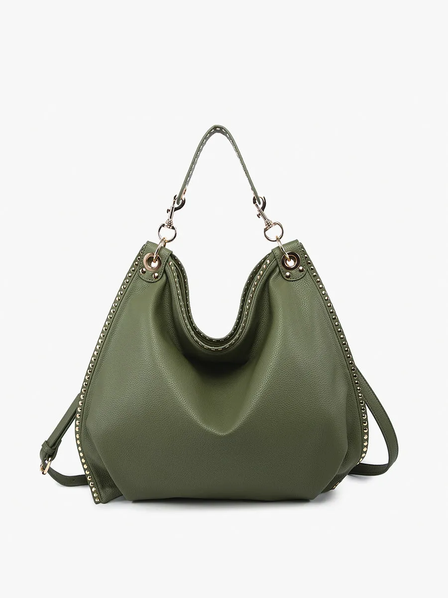 Carly Vegan Studded Hobo