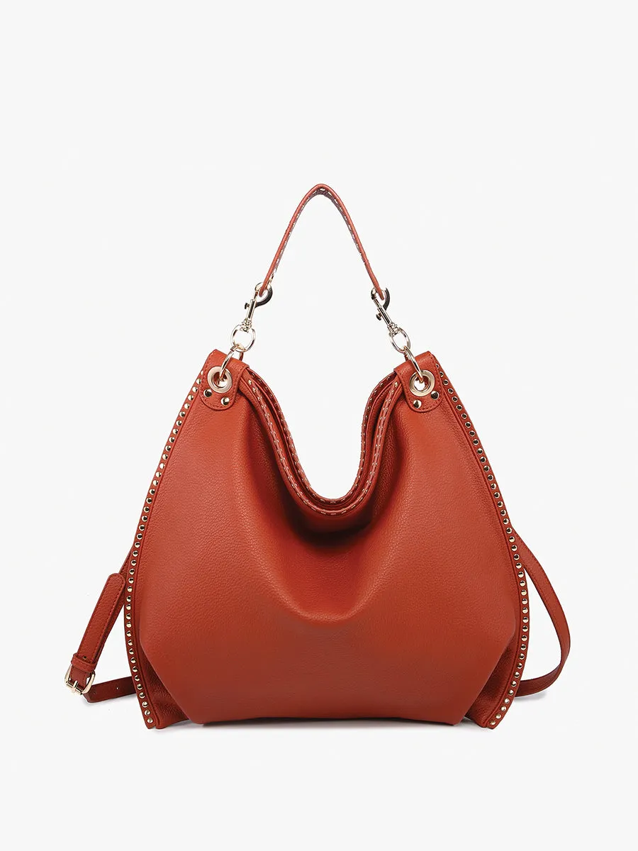 Carly Vegan Studded Hobo