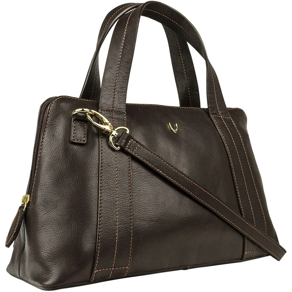 Cerys Leather Satchel in Brown