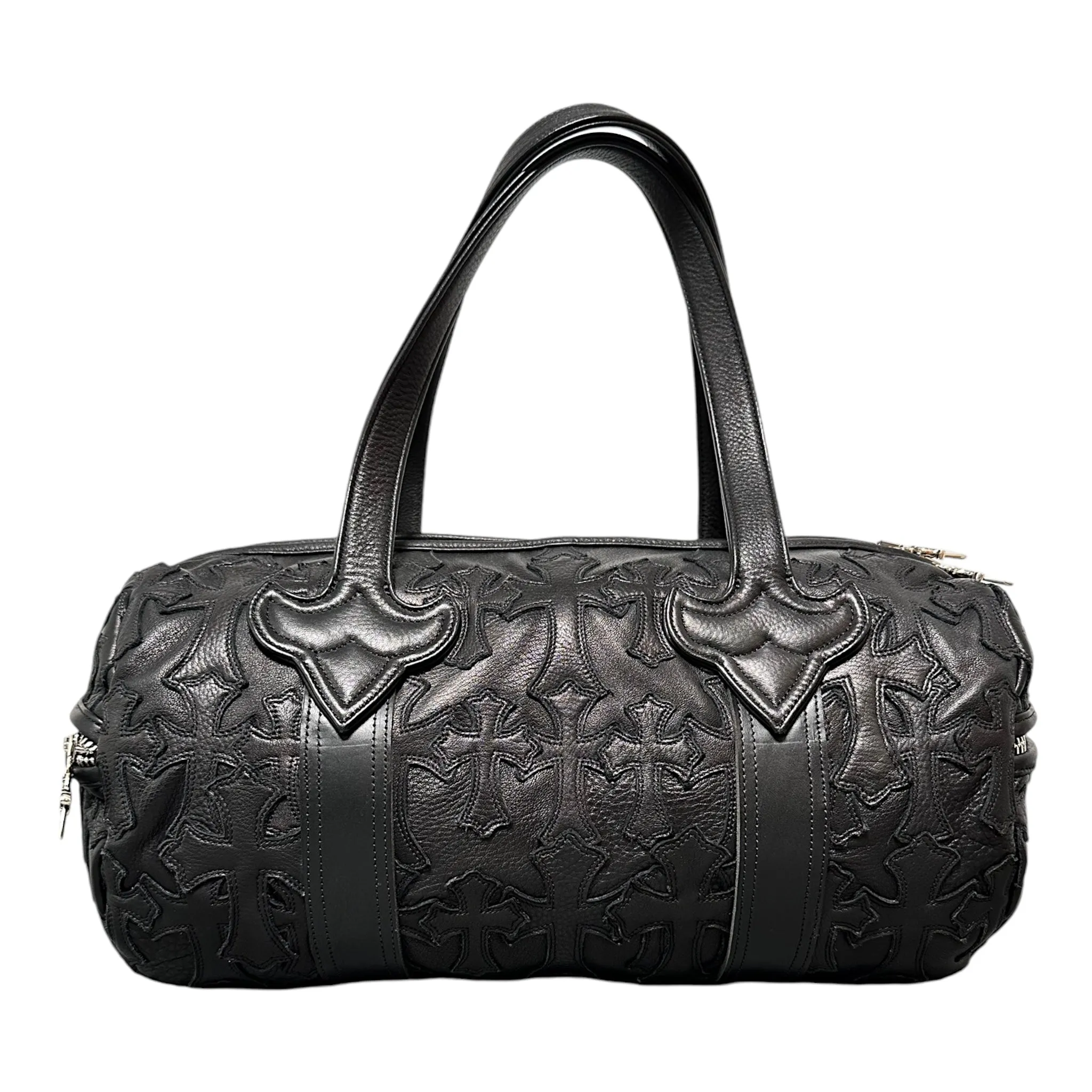 Chrome Hearts Cross Patch Boston Duffle Bag Black