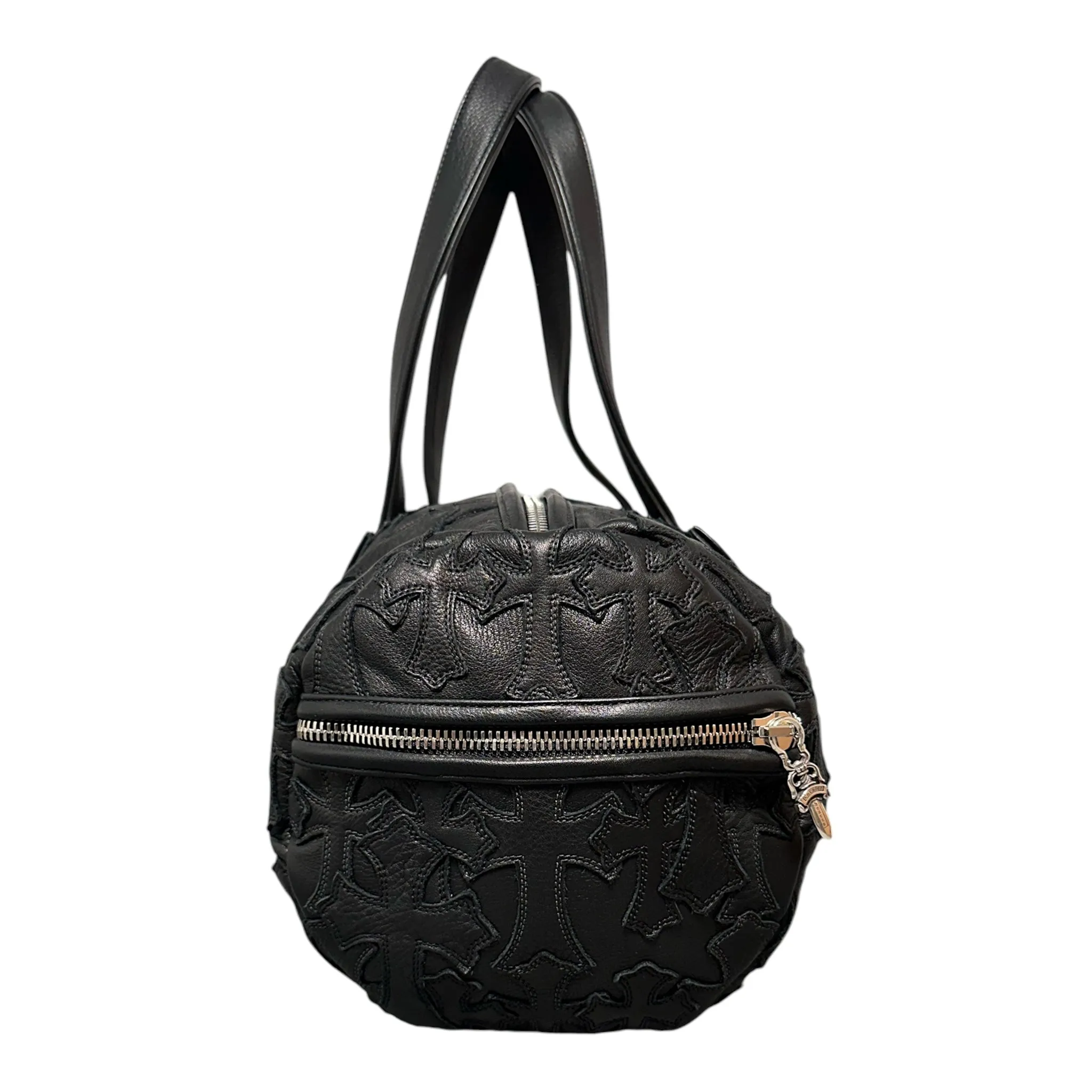 Chrome Hearts Cross Patch Boston Duffle Bag Black