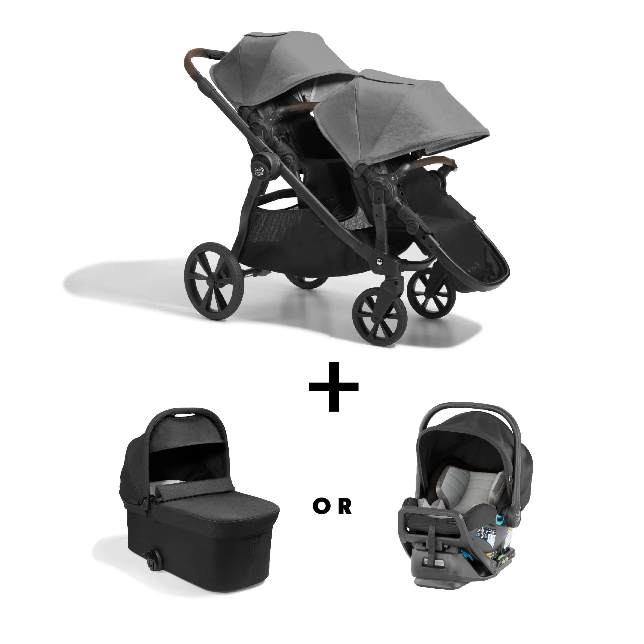 City Select® 2 Double Stroller & Bundle - Harbour Grey