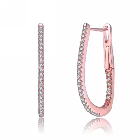 Clé Rose Zirconia Hoop Earrings