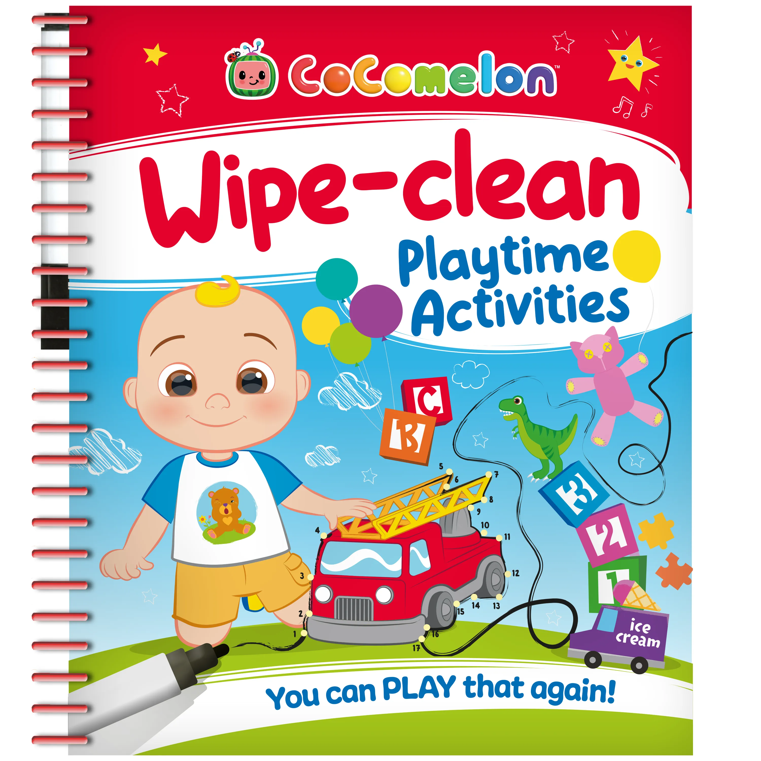 CoComelon Wipe-Clean Playtime Activities Book