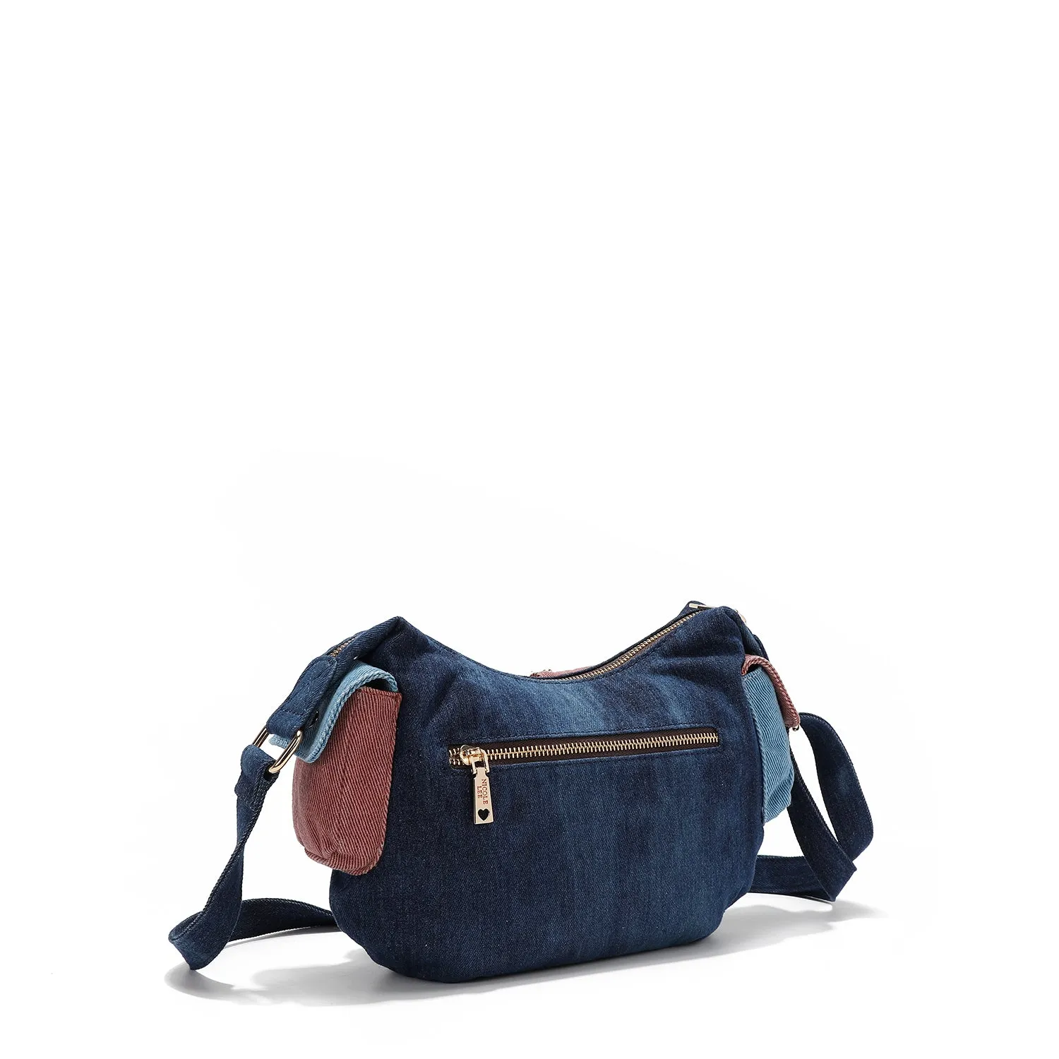 COLOR BLOCK DENIM CROSSBODY