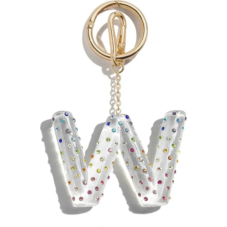 Confetti Initial Bag Charm - W