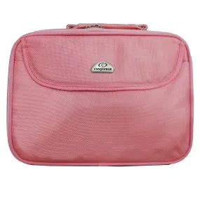 CONQUEROR - Protective Laptop Bag Carrying Case with Shoulder Strap Fits Up to 17.1 Inch Display Pink