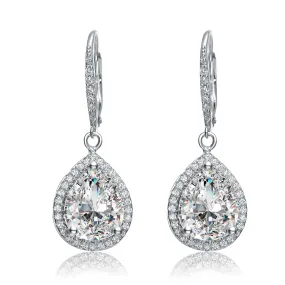 Constance Cluster Pear LeverBack Earrings