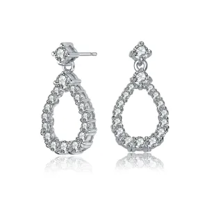 Constance Halo Stud Teardrop Earrings