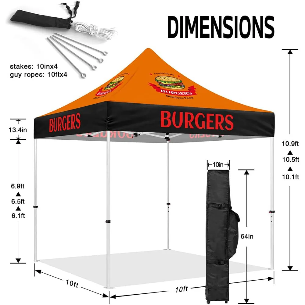 Custom 10x10 Canopy   Back Wall   3 Half Walls