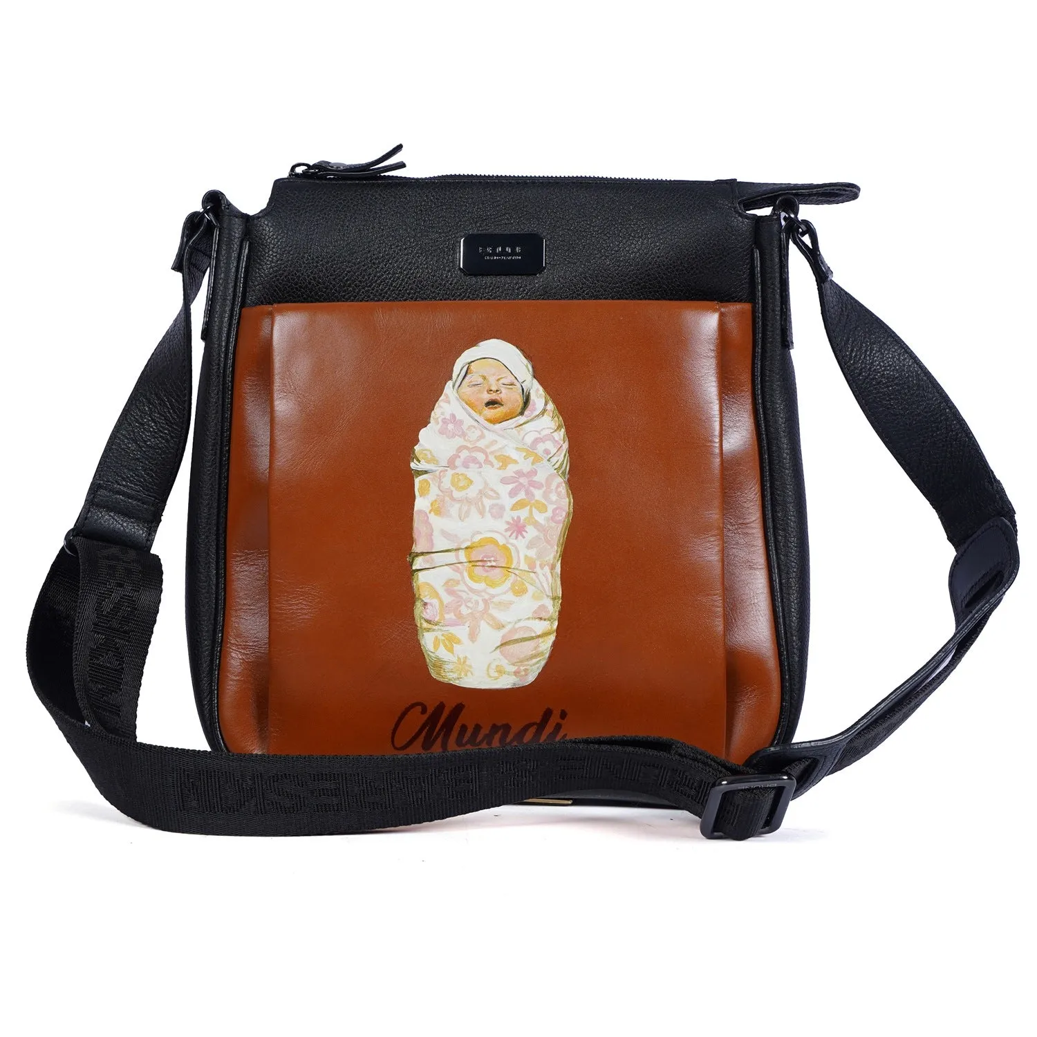 Custom Made Hand-Paint Bag with New Born Baby Portrait