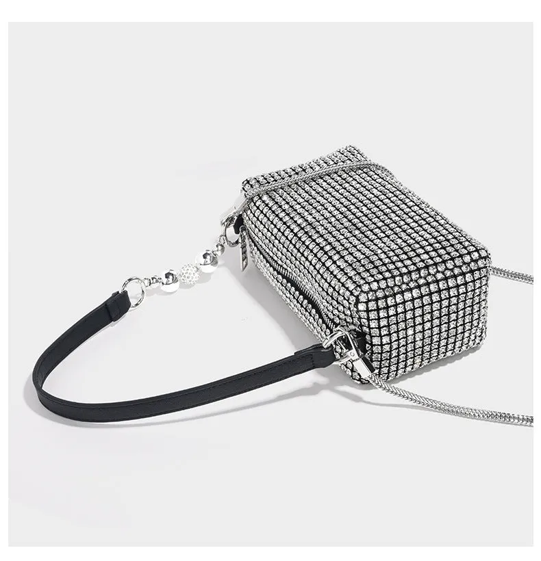 Diamond-encrusted bag new style king rhinestone bag armpit bag one-shoulder cross-body bag for women fashion full diamond handbag