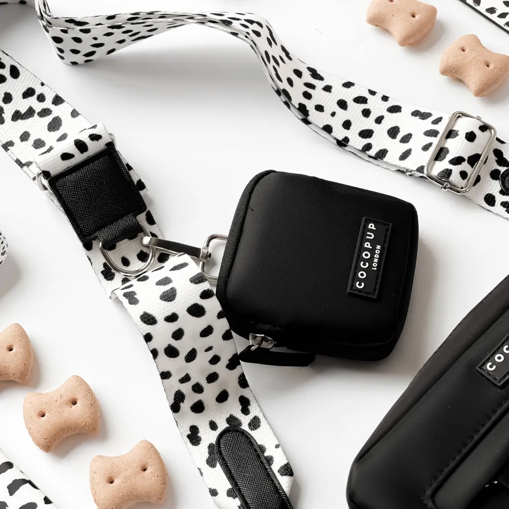 Dog Walking Black Bag Bundle - Monochrome Spots