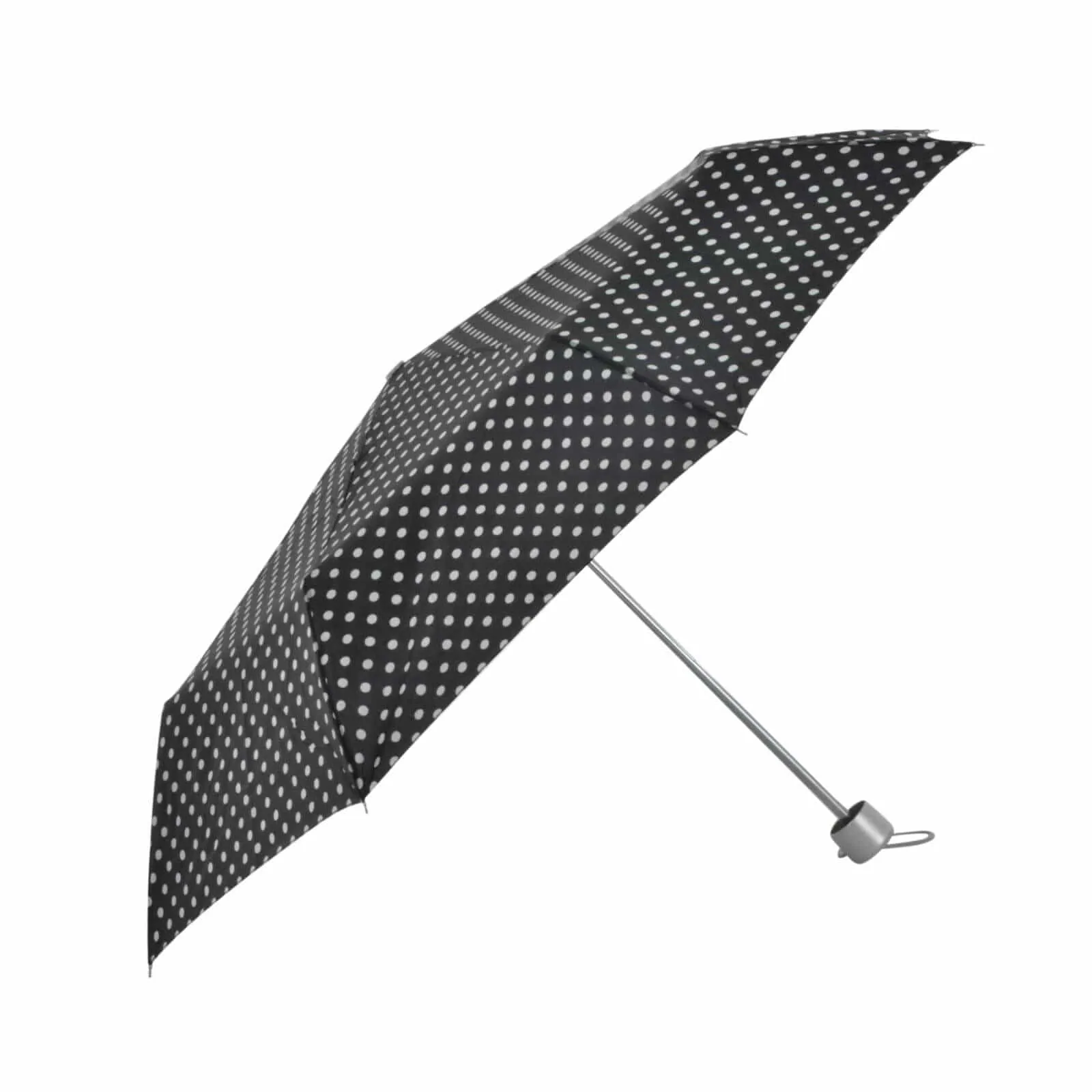 Drizzles Monochrome Supermini Umbrella Manual Brolly Silver