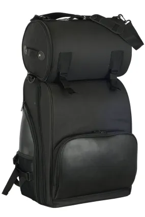 DS393 Top Loading Textile Touring Sissy Bar Luggage Bag